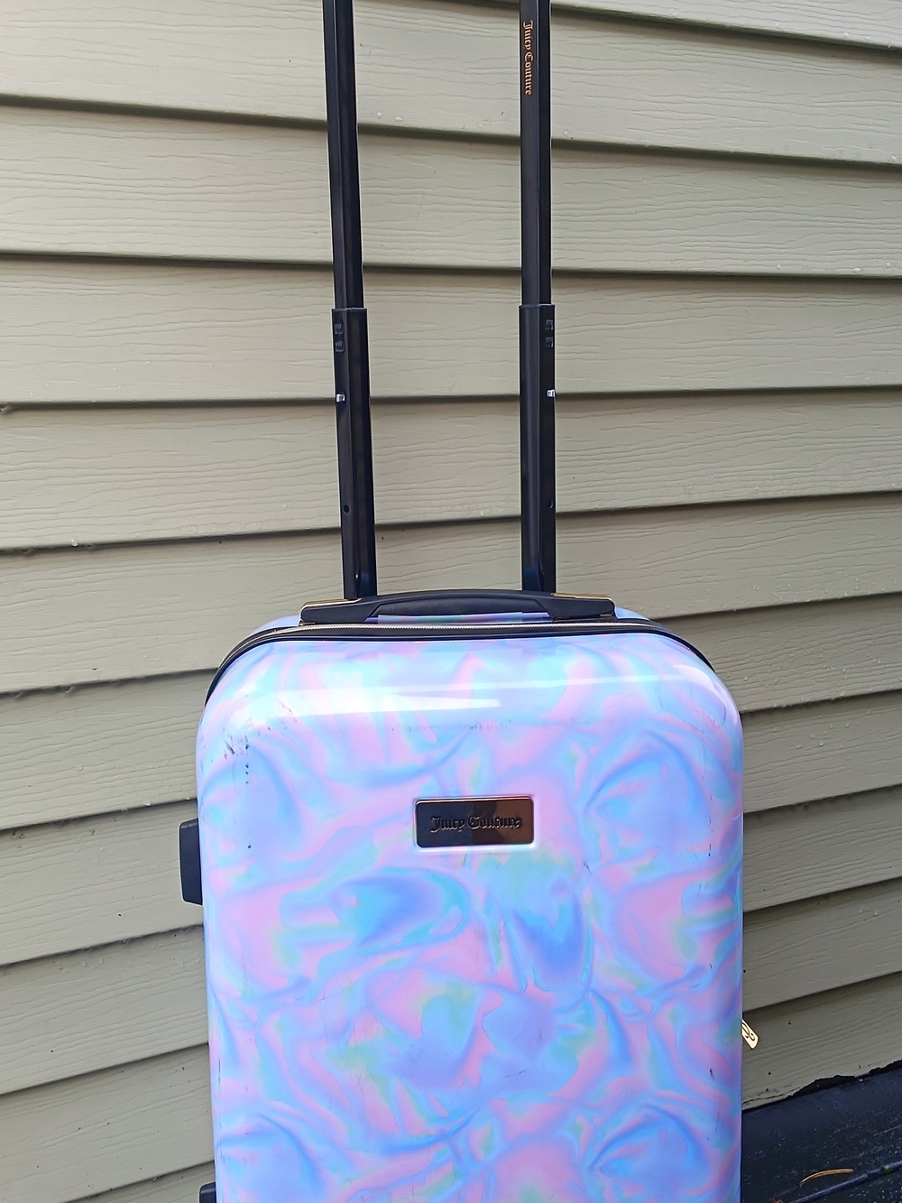 Juicy Couture Iridescent Pastel Carry-On Luggage - Pink/Blue - Picture 2 of 11
